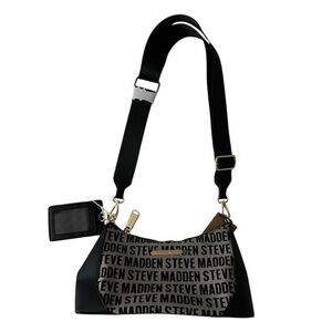 NWT Steve Madden Bbllie Crossbody Bag Black Gray